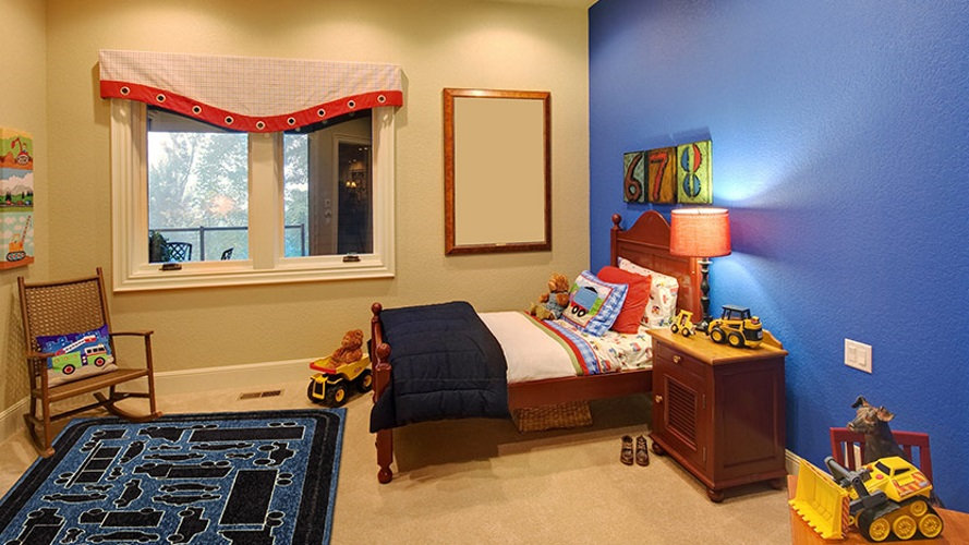 Kids bedroom with Mohawk rug